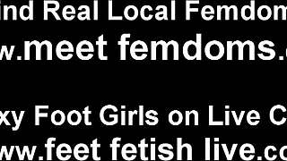 So, we're gonna make her worship our feet in this casual scene.