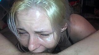 S6 Deepthroating With Choking And Gagging On Monster Cock