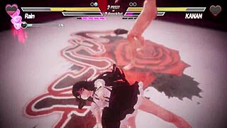 I-I can't stop fingering my lesbian lover in this anal battle