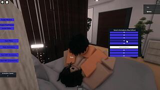 A horny encounter unfolds in roblox world