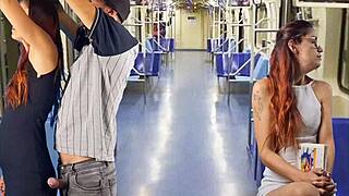 the pervert cums on her breasts