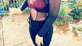 Amateur homemade video of sex for money in outdoor public setting