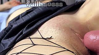 i closeup fuck shaved asian teen pussy and cum inside