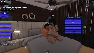 A horny encounter unfolds in roblox world