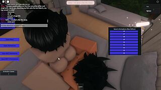 A horny encounter unfolds in roblox world