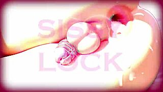 in the cage, the submissive shemale endures chastity training