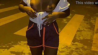 Neighbor shows ass on street after persuasion