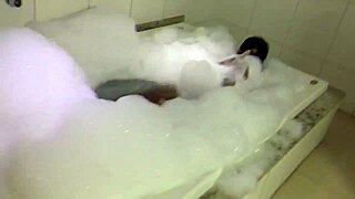 does this morena in foam bath look sexy sensualizing her big pussy lips?