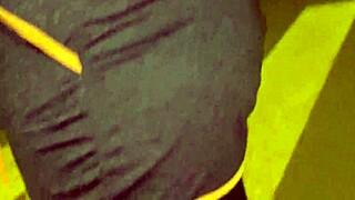 Neighbor shows ass on street after persuasion