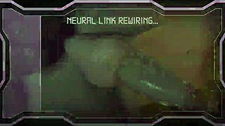 in the cage, the submissive shemale endures chastity training