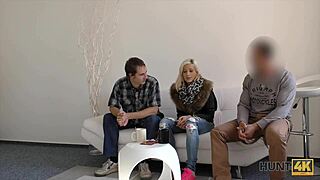 I, the cuckold, receive cash for my girlfriend's blowjob and sex with the mature neighbor