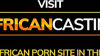 playful african job applicant sucks white cock