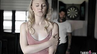 The virgin teen 18+ lies to the guy about her virginity during hardcore blowjob.