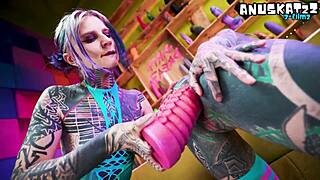 alt girls getting wild with intense toys and having fun with their asses