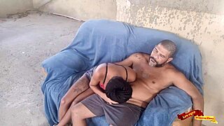 Novinha Giving Ass on Sofa with Bent Over Doggystyle