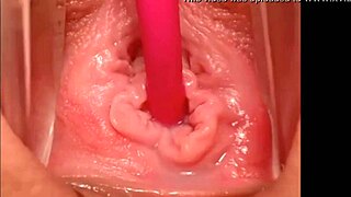 Intriguing close up filming of pink pussy as she orgasms
