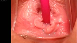 Intriguing close up filming of pink pussy as she orgasms