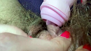 Big Clitoris Hairy Pussy in Extreme Closeup