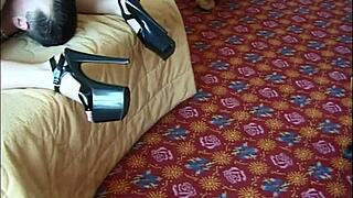 Blonde wife cheats in hotel with intense fucking