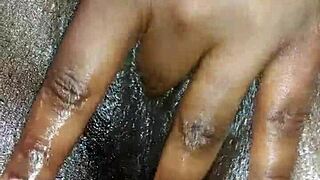 close up ebony elegance masturbation contrasting dark skin and intimate touches