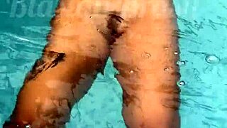 hot japanese girl in the liberal inn's pool in rio, public fun, came inside