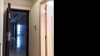 Asian ladyboy showing off to woman