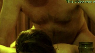 getting fucked passionately, building up to the moment of swallowing cum with suggestive intensity and pleasure
