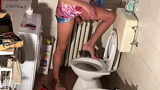 Shemale Enjoys Cum and Massage