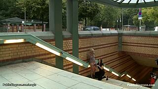 Holy Shit, That Pierced Pussy Blonde Is Getting Hardcore Fucked In Public Outdoors