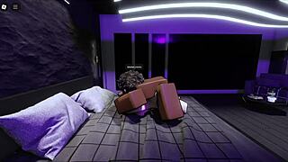 Blanquita submissive slut gets rough bbc sex in roblox condo