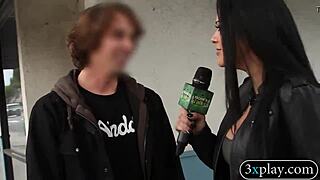 Guy in blindfold fucks twat with dildo in sex for cash reality