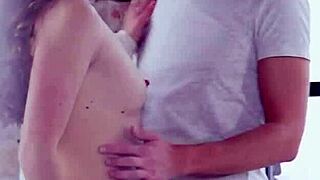 young stunner has her pussy pounded roughly doggy style