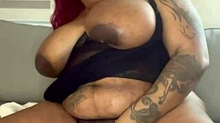 Patravontesse jerks off her big monster cock solo