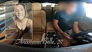 first time sex for milf anastasia belle in casting video with car sex