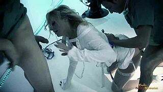 Blonde Hottie Loves Watching A Crazy Chick Fuck With Two Guys