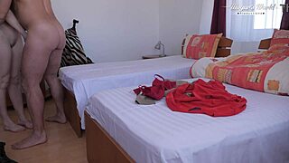 Behind the scenes, the amateur babe passionately loves getting fucked in various positions