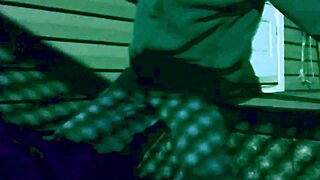 Time lapse stretch against steps at night