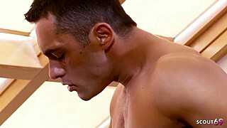 skinny blonde 18+ girl seduces guy for hard anal sex, ends with massive cumshot