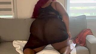 Patravontesse jerks off her big monster cock solo