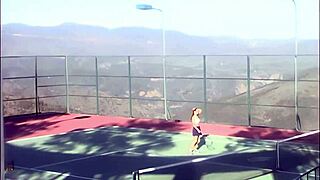 why is brunette venus laid outdoors with cum on her ass?