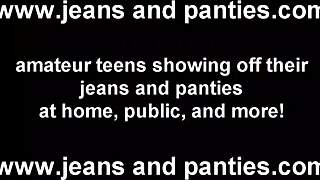 teasing you neighbors with my tiny panties while undressing 😏