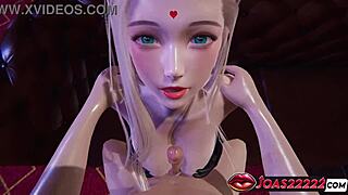 Seductive Princess In Black Dress - Rule34 Animation With Handjob For Big Dick Titfuck Pov And Hot Sloppy Blowjob Cumshot