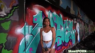 Exotic Art Student Gets Face Painted By Cum