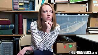 Hairy Ginger Minge Teen 18+ Thief Katy Kiss Arrested & Fucked