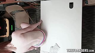 Hairy Ginger Minge Teen 18+ Thief Katy Kiss Arrested & Fucked