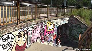 gagged busty tied slut banged outdoor