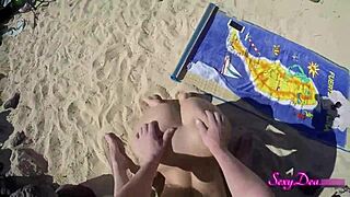 Ride the waves of passion? Beach POV doggystyle delight awaits!