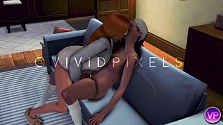 Shemale Futa Shoves Cock In Girlfriend During Movie Night - Sims 4.