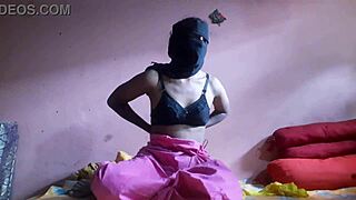 A young amateur explores intimate experiences in homemade setting