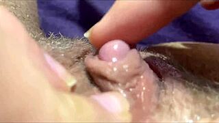 Huge Clitoris Rubbing And Jerking Orgasm